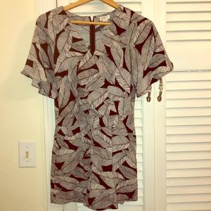 Loft Fern Wrap Front Romper 2P